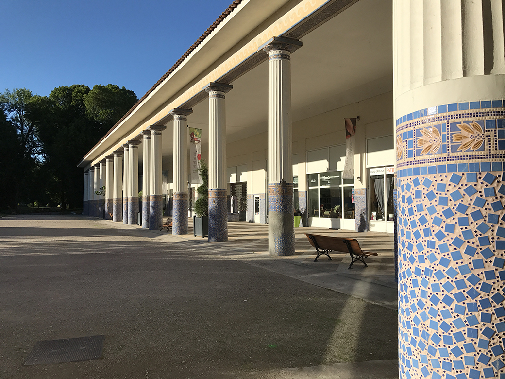 The Colonade of the Etablissement Minerales. The baths of this facility provided great comfort to the wounded soldiers and the hospital personnel in WWI.
